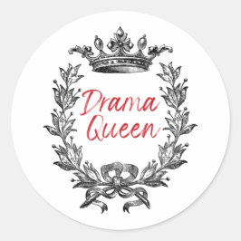 Drama Queen Ronde Sticker