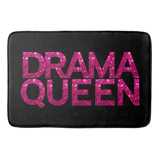 Drama Queen Roze Glitters  Badmat (Voorkant)