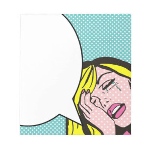 Drama Queen Speech Bubble Pop Art Notitieblok