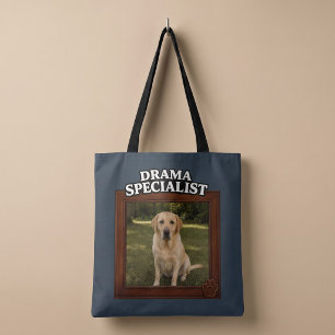 Drama Specialist Grappige Hondenfoto op Maat Draagtas