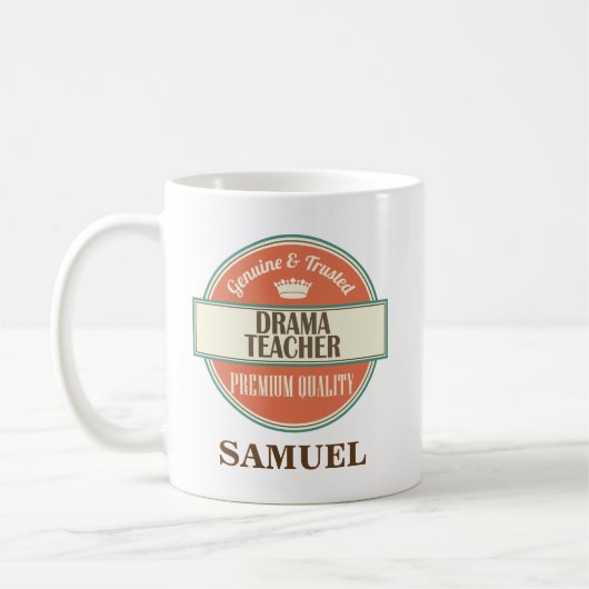 Drama Teacher Personalized Kantoor Mok Gift (Links)