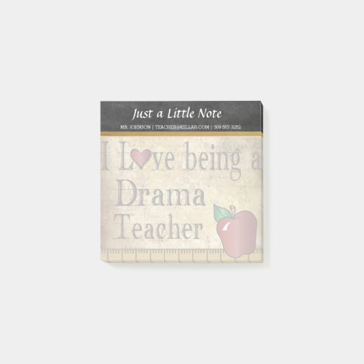 Drama Teacher |  stijl Post-it® Notes (Voorkant)