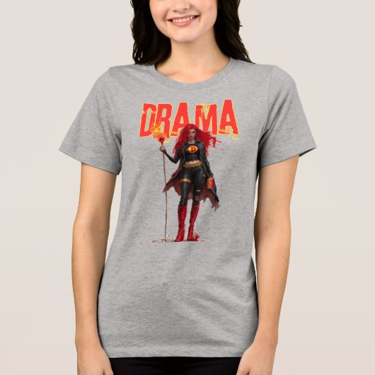 Drama Tri-Blend Shirt (Voorkant)