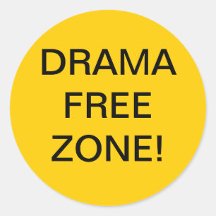 DRAMA-VRIJE ZONE RONDE STICKER
