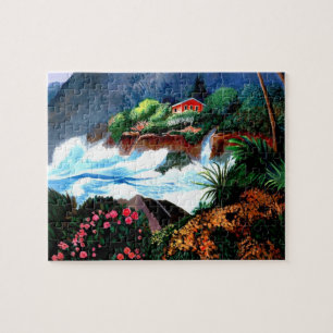 Dramatic Island Home Paradise Jigsaw Puzzle