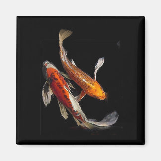 Dramatic Koi Pair Magneet