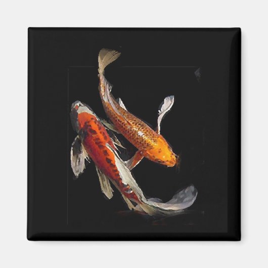 Dramatic Koi Pair Magneet (Voorkant)