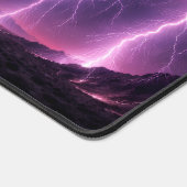 Dramatic Lightning Storm Desert Horizon Desk Mat (Hoek)