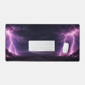 Dramatic Lightning Storm Desert Horizon Desk Mat (Keyboard & Muis)