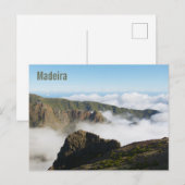 Dramatic Mountain Landscape with Clouds in Madeira Briefkaart (Voorkant / Achterkant)