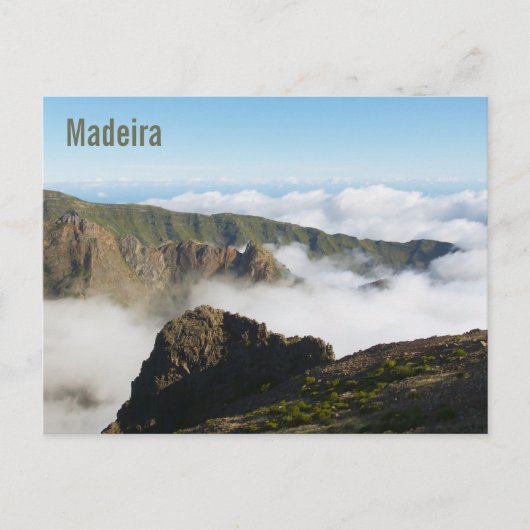 Dramatic Mountain Landscape with Clouds in Madeira Briefkaart (Voorkant)