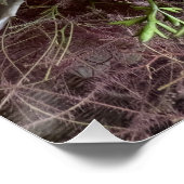 Dramatic Purple Floral Elegance Art Poster (Coin)