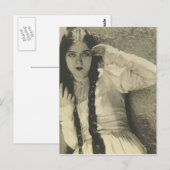 Dramatique actrice carte postale (Devant / Derrière)