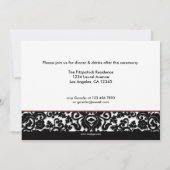 Dramatique Damask Graduation Faire-part 2 (Dos)