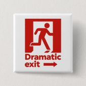 dramatisch afsluitteken vierkante button 5,1 cm (Voorkant)