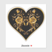 Dramatisch en elegant gouden Roos Sticker (Vel)