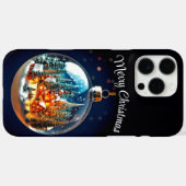 Dramatisch kerstlandschap in een transparante kers Case-Mate iPhone case (Achterkant (horizontaal))