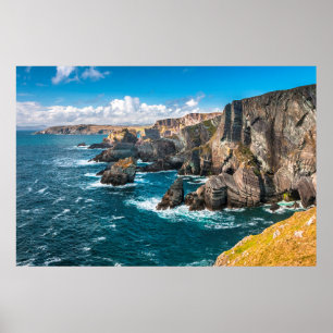 Dramatisch landschap op Mijzen Head aan de Atlanti Poster