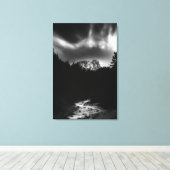 Dramatisch landschap van bergen en rivier canvas afdruk (Insitu (Houten vloer))