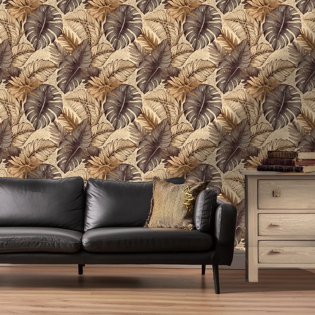 Dramatisch Modern Foliage Gold ID1051 Behang (Creator heeft geüpload)