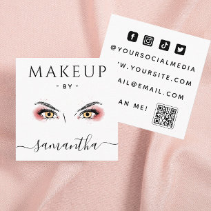 Dramatisch Oog Make-up Artiest Vierkante Visitekaartje