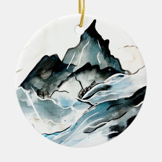 Dramatisch ornament in de bergen (Voorkant)