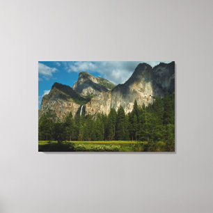 Dramatisch uitzicht op Yosemite Valley vanuit de G Canvas Afdruk