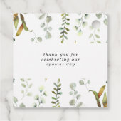 dramatisch zilveren monogram bedankjes labels (Achterkant)