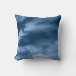 Dramatische Abstracte Stormy Dark Blue Sky Clouds Kussen