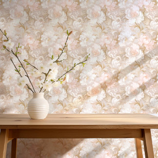 Dramatische Barok Bloemen Zacht Roos Goud V1 ID105 Behang