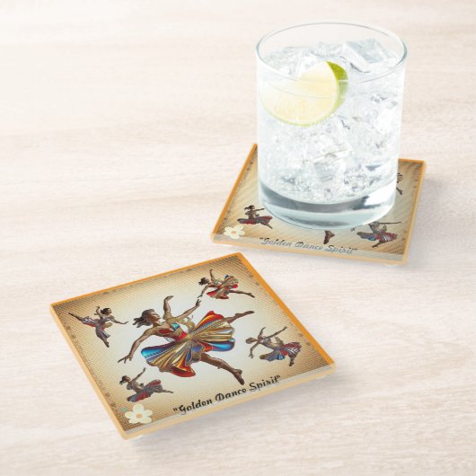 "Dramatische beweging poseert" Glazen Onderzetter (Schuin)