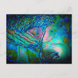 Dramatische Blauwe Abalone Schelp Uitnodiging Briefkaart