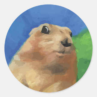 Dramatische Chipmunk Ronde Sticker