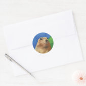 Dramatische Chipmunk Ronde Sticker (Envelop)