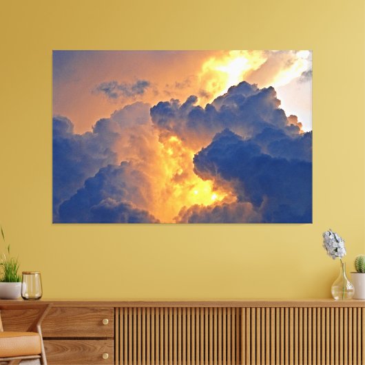 Dramatische cloudformatie canvas afdruk (Insitu (Woonkamer))