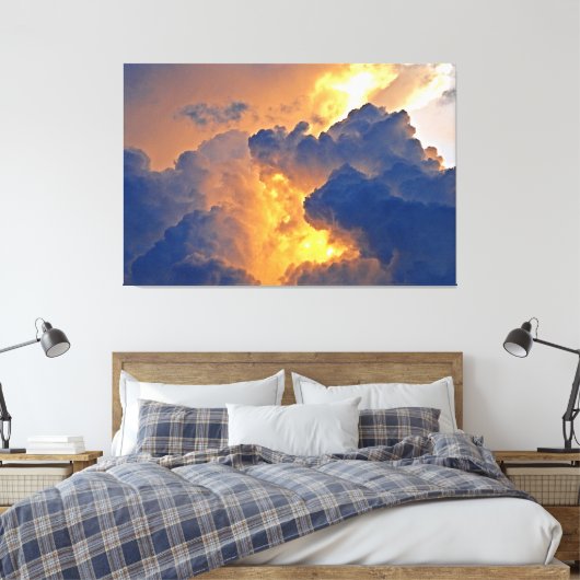 Dramatische cloudformatie canvas afdruk (Insitu (Slaapkamer))