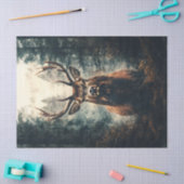 Dramatische Elk in de Bossen Decoupage Tissuepapier (Craft)