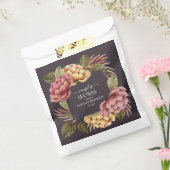 Dramatische Floral Couples Wedding Shower Bedankzakje (Gezegeld)