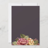 Dramatische Floral Couples Wedding Shower Invitati Kaart (Achterkant)