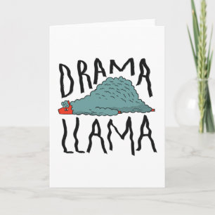 Dramatische Lama Grappige Alpaca Lama Cadeau Kaart