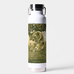 Dramatische Leeuwin Safari Natuur Kunst Waterfles