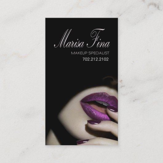 Dramatische Lips Makeup Artistisch Visitekaartje (Voorkant)