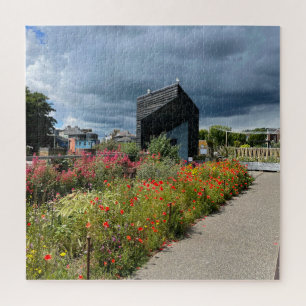 Dramatische luchten en wilde bloemen bij Folkstone Legpuzzel