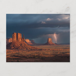 Dramatische Monument Valley Lightning Briefkaart