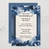 Dramatische oceaangolven bruiloft uitnodiging (Voorkant / Achterkant)