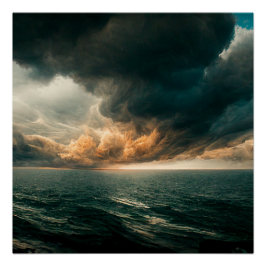 Dramatische oceaanlandschap perfect poster