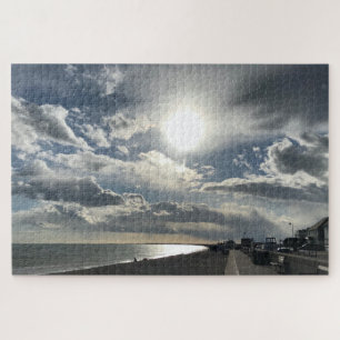 Dramatische oktober veeg over Hythe Bay Kent Legpuzzel