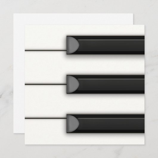Dramatische Piano Keys Aangepaste Muziek Kaart (Voorkant / Achterkant)