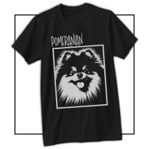 Dramatische Pop Art Pomeranian Witte Op Zwarte