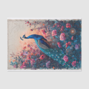 Dramatische Posing Peacock Tissuepapier